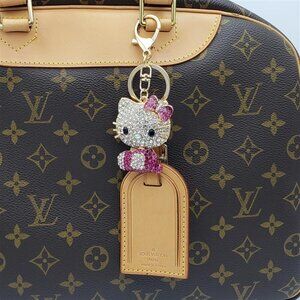 Authentic Louis Vuitton Luggage Nametag with Unbranded Keycharm